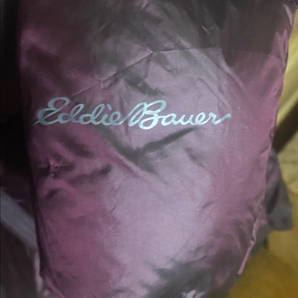 Eddie Bauer EB550 Purple down puffer parka Jacket size large full zip - Picture 2 of 7